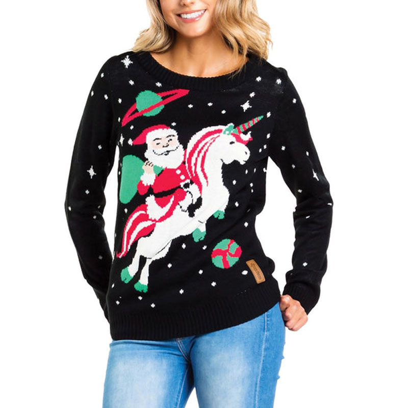 Santa Unicorn Ugly Women Christmas Sweater